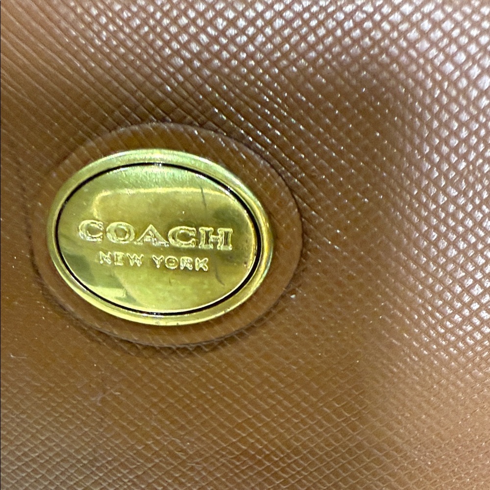Coach Tan Leather Tote/Crossbody Bag - Picture 3 of 14